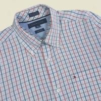 ราคา T@MMY HILFIGER Slim Fit เสื้อเชิ้ตแขนยาว สภาพสวยใหม่ อก42นิ้ว แท้ มือสอง (48854441514)