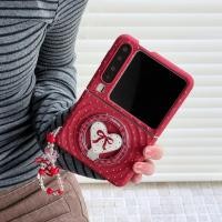 ราคา น่ารัก Magnetic Polka Dots Ripple รูปแบบเคสโทรศัพท์ Bow Bracket เห็ดสําหรับ HuaWei Pura X HuaWei Pura X ปกหลัง (53504377049)