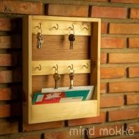 ราคา ที่แขวนกุญแจพร้อมช่องใส่ซองจดหมายทำจากไม้ (23480512709)