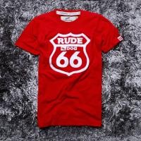 ราคา rudedog เสื้อคอกลม ชาย รุ่น rude66 สีแดง (1996846614)