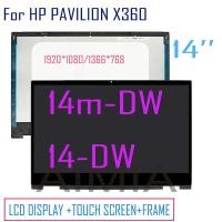 ราคา ใหม่ Origin Test 14-DW LCD สําหรับ hp pavilion x360 14m-dw 14-dw จอแสดงผล LCD Touch Screen Digitizer เปลี่ยน Assembly (53754052782)