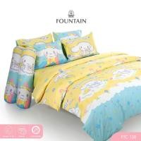 ราคา Fountain FTC138 การ์ตูน Cinnamoroll ลิขสิทธิ์แท้ Sanrio สัมผัสนุ่มลื่น ชุดเครื่องนอนฟาวน์เทน ผ้าปูที่นอน ผ้านวม (18385662175)
