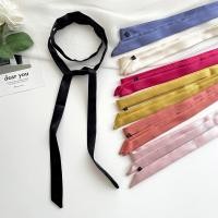 ราคา เวอร์ชั่นเกาหลีสีทึบแคบแถบยาวผ้าพันคอไหมขนาดเล็กหญิงทุกการแข่งขันตกแต่งโบว์ผูกผมผูกผมวงลําแสงผ้าพันคอไหมขนาดเล็ก (46455960691)