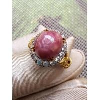 ราคา แหวนทับทิมกินบ่เซี่ยง ทับทิมเผาเก่าเม็ดโตนูนทรงกองข้าว ขนาด 4-5 กะรัต เนื้อมงลลายสวยบั้งคมชัด (23080722332)