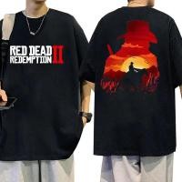 ราคา Red Dead Redemption 2 Graphic T-Shirts Arthur Morgan Game Player Tops Short Sleeve T-shirt Men's Gothic Clothing Cotton (55455735854)