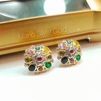 ราคา ต่างหู ต่างหูพอลยนพเก้า 0390 "รุ่นชุบทองหนาพิเศษ"ต่างหูทับทิม ต่างหูเศษทอง ต่างทองไมครอน ต่างหูทองสวย ต่างหูพลอย (2772008891)