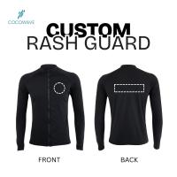 ราคา ใส่การพิมพ์ Rash Guard แบบกําหนดเอง | ชื่อข้อความสีขาว / เครื่องกดความร้อนโลโก้ (49554490509)