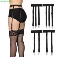 ราคา ประกายไฟ ต้นขาสูงถุงน่องถุงเท้าเข็มขัดปรับยืดหยุ่นถุงเท้า อยู่ ที่ยึด,สายรัดยึดลื่น4/6คลิปโลหะต้นขาขา สายรัด วงเล็บสาว (58056963616)