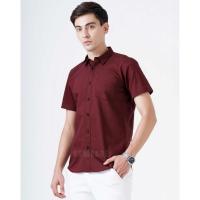 ราคา เสื้อเชิ้ตแขนสั้นสีแดง ทรงเข้ารูป สลิมฟิต(slim fit) ผ้าOxford เสื้อเชิ้ตผู้ชาย (22909595151)