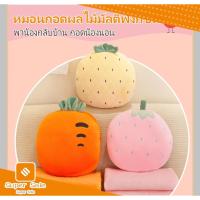 ราคา หมอนผ้าห่ม สอดมือ ผลไม้ ผ้าห่มนาโน ตุ๊กตา หมอนตุ๊กตาลายปักอย่างดี 35x35 ผ้านุ่มมาก รุ่นT051 Supersale (6195627470)