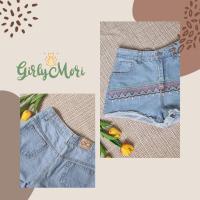 ราคา Infinity Jeans กางเกงยีนส์ขาสั้นปักลาย (23276663957)