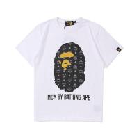 ราคา [พร้อมส่ง]2024 Hot-Sale trend brand BAPE x M C M joint shark head T-shirt คอกลม (28858988216)