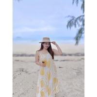 ราคา ชุดเดรสสายเดี่ยวเที่ยวทะเล #เดรสเที่ยวทะเลสาวอวบ (24090999397)