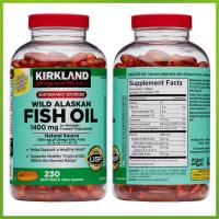 ราคา (Exp.02/2027)Kirkland Wild Alaskan Fish Oil 1400 mg 230 Softgels (56002764039)