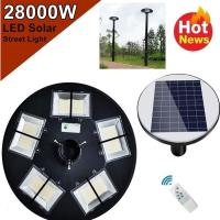 ราคา โคมไฟโซล่าเซล UFO 10 ทิศทาง LED 22000W - 28000W ไฟถนน Spotlight ไฟโซลาร์เซลล์ สปอร์ตไลท์ Solar Cell สปอตไลท์ SOLAR LIGHT (11407688958)