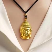ราคา Golden Buddha Head สร้อยคอจี้ Pure Gold Great Sun Tathagata พระพุทธรูป Shakyamuni ปกป้องสันติภาพ (47201061131)