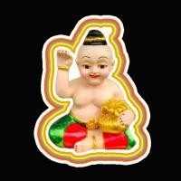 ราคา รูปภาพมงคล เสริมฮวงจุ้ย ภาพแต่งบ้าน สติ๊กเกอร์กันน้ำ ติดรถ ยันต์ STMHM18 กุมารทอง เทพจินดา เรียกทรัพย์ (25069387988)