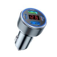 ราคา ที่ชาร์จแบตในรถ,4 พอร์ต 78W Dual USB Car Charger Adapter Fast Charging หลายพอร์ตอะแดปเตอร์ไฟแช็กพร้อมโวลต์มิเตอร์ประเภท C โทรศัพท์รถอุปกรณ์เสริมสําหรับ iPhone Samsung Xiaomi (56000949915)
