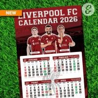ราคา GANTUNGAN Liverpool Aesthetic Wall Calendar 2026 - กระดาษมันเงา, ไม้แขวนเสื้อสังกะสี, 3 หน้า (44555074595)