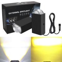 ราคา ไฮไลท์ รถ นํา ไฟหน้าไฟตัดหมอกกลางตารางรั้วสปอตไลท์สีขาวสีเหลืองสองสีรถจักรยานยนต์ไฟวิ่งกลางวันไฟเตือน (26591856873)