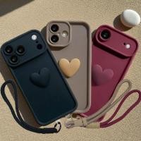 ราคา เคสโทรศัพท์สําหรับ Apple iphone 17PROMAX AIR16 15 14 13 12 11 8 7 5 PLUS XS MINI SE, สามมิติหัวใจรักสีแดงสีดําสีน้ําตาล,พร้อมเชือกเส้นเล็ก (55207285525)