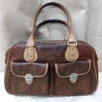 ราคา Vintage ETRO Milano Handbag แบรนด์แท้ กระเป๋าถือมือสอง งานมีตำหนิ (25432942621)