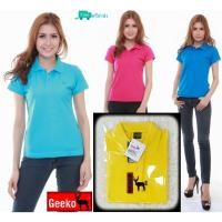 ราคา เสื้อโปโล ( Polo Shirt )แบรนด์ Geeko ตรากวาง สีพื้นหญิง สีเหลือง(บราซิล) Gkc - 31W (1895063783)