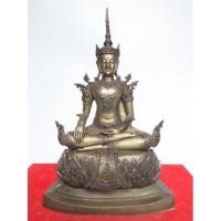 ราคา พระมหาจักรพรรดิ "ปางมารวิชัย " วัดหน้าพระเมรุฯ จ.พระนครศรีอยุธยา ปี2548 เนื้อโลหะทองเหลือง หน้าตัก7นิ้ว (14290912145)