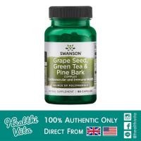 ราคา Grape Seed, Green Tea & Pine Bark Complex 60 Caps ❌Exp. 09/26 (7625081576)