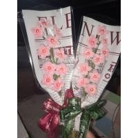 ราคา ช่อดอกไม้ลวดกำมะหยี่ ช่อปัจฉิม (40817220320)