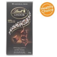 ราคา ✨นาทีทอง✨ ลินด์ ลินเดอร์ ดาร์กช็อกโกแลตสูตรโกโก้ 60% สอดไส้ครีมโกโก้ 100กรัม Lindt Lindor Extra Dark 60% Cocoa 100g (8275019674)
