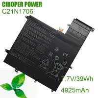 ราคา CP แบตเตอรี่แล็ปท็อปของแท้ C21N1706 7.7V/39Wh /4925Ah สำหรับ ZenBook Flip S UX370U UX370UA UX370UAR UX370UAF UX370UA-C40 (26906991312)