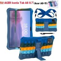 ราคา Pop Push It Bubble Silicon Cover Case สําหรับ ACER Iconia Tab A8 8.7 แท็บเล็ตพีซี Kickstand Funda สําหรับ Acer A8-11 (46804188491)