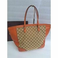ราคา Gucci Brown GG Canvas Bree Tote Bag Beige Orange (42869372075)