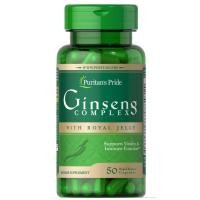 ราคา Puritan Ginseng Complex with Royal Jelly 50 เม็ด โสมสกัด3สายพันธุ์ผสมนมผึ้ง (788452947)