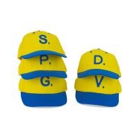 ราคา Kiddiwear สีฟ้าสีเหลือง COMBINATION หมวกสําหรับหมวกแฟชั่นหมวก ALPHABET LETTER MOTIF หมวก (13641561139)