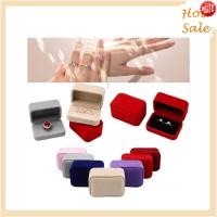 ราคา Velvet Couple Double Ring Box Earrings Storage Gift Box Jewelry Counter Display Box (15735623854)