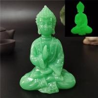 ราคา Glowing Meditation Buddha Statue Man-made Jade Stone Ornament Thai Buddha Sculpture Figurines Luminous Home Garden Decor (24986866293)