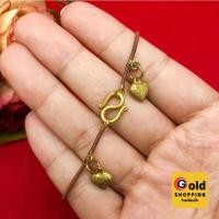 ราคา สร้อยข้อมือทองเหลืองโบราณลายกระดูกงูกลมห้อยจี้หัวใจจิกลาย ความยาว 6.5 นิ้ว งานทองเหลืองโบราณแท้ งานดิบไม่ได้ชุบ พร้อมส่ง (41952409398)
