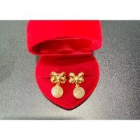 ราคา ต่างหูโบว์ไหมทอง.... (6840149673)