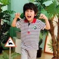 ราคา e'clat เสื้อโปโลเด็ก เสื้อเด็กผู้ชาย 1-6ปี ลายริ้ว งานปัก เนื้อผ้าเจอร์ซี่ 100%cotton ผ้ายืด เนื้อนิ่ม 9134 (25051483310)