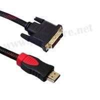 ราคา ส่งไว ประกัน1ปีเต็ม! สายถัก HDMI TO DVI 24+1 CABLE V1.4 เหนี่ยว ทน มีตัวสัญญาณรบกวน ยาว 1.8 เมตร (54355941744)