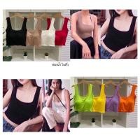 ราคา กล้ามครอปคอเหลี่ยม เสริมฟองน้ำ (12929765200)