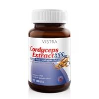 ราคา VISTRA Cordyceps Extract 300mg Plus Black Galingale Extract Dietary Supplement Product วิสทร้า สารสกัดจากถั่งเช่า 300 มก (6358013567)