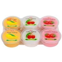 ราคา ขนมพุดดิ้งสอดไส้วุ้นมะพร้าวรวมรสผลไม้ (มะม่วง,ลิ้นจี่,สตรอเบอร์รี) ตราโอกิโอ ขนาด 480 กรัม (18669585188)