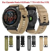 ราคา Quickfit ไนลอนสายนาฬิกาสําหรับ Garmin Fenix 8 E 5 5X 6 6X Pro 7 7X Epix Pro Smartwatch (42478006261)