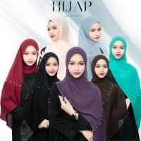 ราคา ผ้าคลุมฮิญาบพันยาว ผ้าชีฟองแต่งมุข ชายผ้าอัดพลีท สีสดใสใส่ออกงานอิสลาม HM46 วาริสมุสลิม (25186073612)