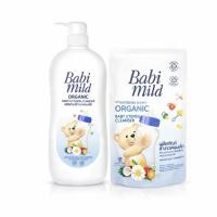 ราคา [แพ็คคู่ ขวด590มล.+ถุงเติม570มล.] Babi Mild เบบี้มายด์ อัลตร้ามายด์ ผลิตภัณฑ์ล้างขวดนม น้ำยาล้างขวดนม ล้างขวดนม (52057337227)