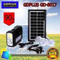 ราคา GDPLUS GD-8017 เครื่องเก็บสำรองไฟ โซล่าเซล ครบชุดใหญ่+แผงโซล่าเซลและหลอดไฟ 3 หลอด พร้อมใช้งาน 8 ชม. (1925916720)