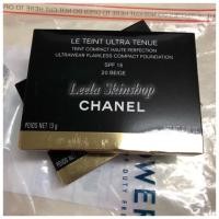 ราคา [ผลิต18ของแท้พร้อมส่ง]CHANEL LE TEINT ULTRA TENUE Ultrawear Flawless Compact Foudation SPF15 (114438594)
